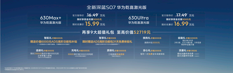 同级长续航华为乾崑激光新标杆，全新深蓝S0715.99万限时优惠起售