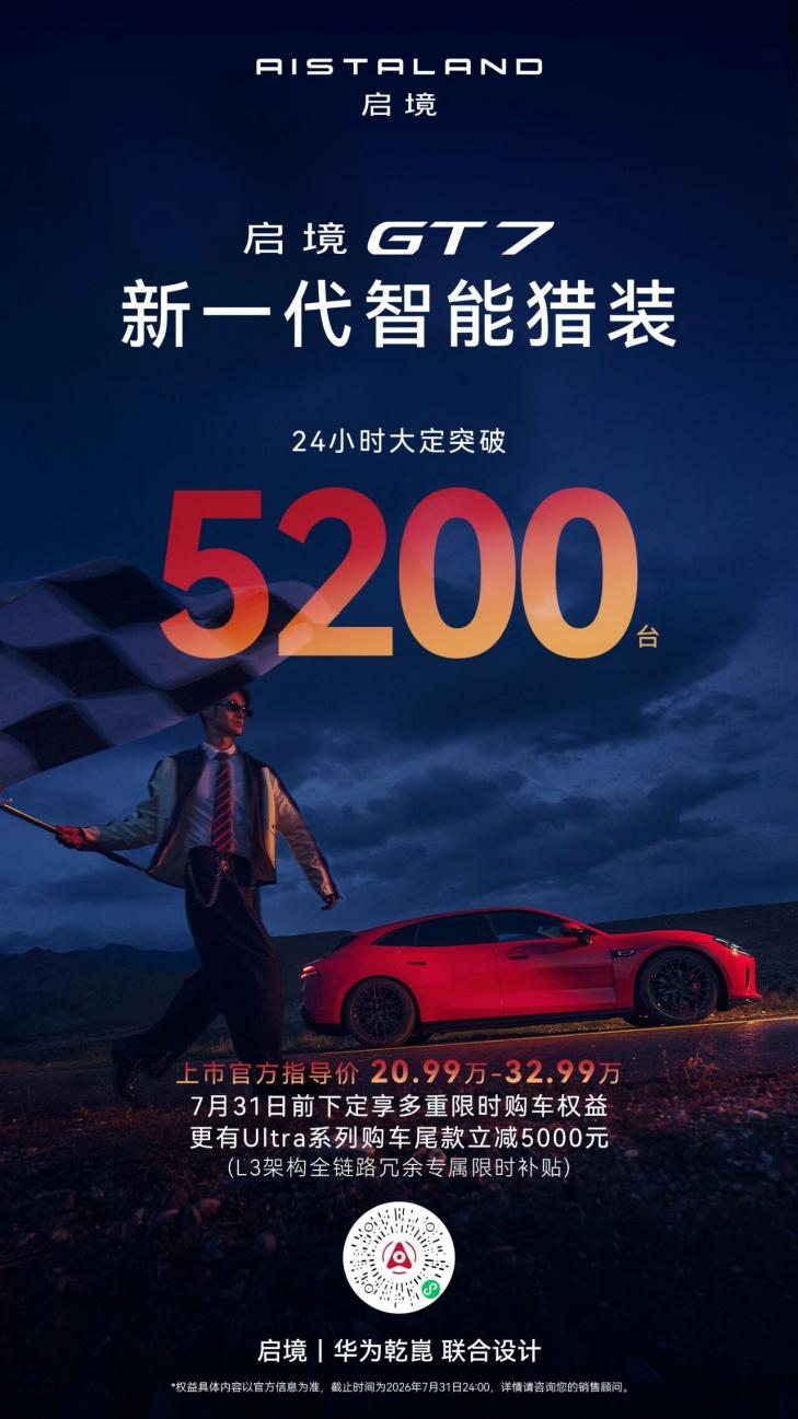 启境汽车完成工商变更 超10亿元战略增资落地