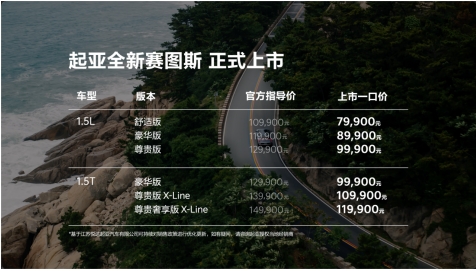 携手蔡徐坤 起亚全新赛图斯满配上市一口价7.99万起