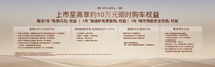 29.98万起AI豪华大六座？腾势N8L纯电首搭迪迪虾，续航960km上市