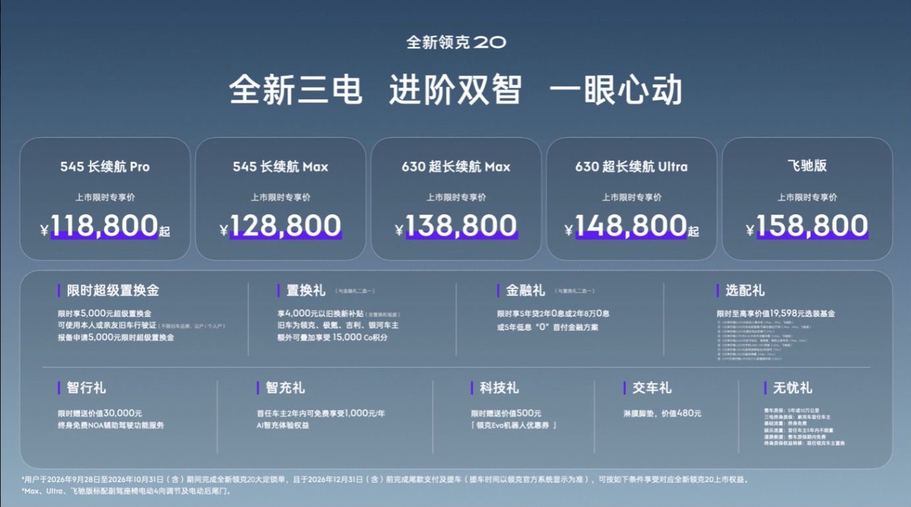 11.88万元起，都市精领首选全新领克20正式上市